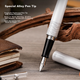 Перьевая ручка PILOT 88G, деловая ручка для подписи, металлический корпус, практичная для офисного использования, для тренировки почерка у студентов, подарок для взрослых, занимающихся каллиграфией, FP-MR2, узор «Белый тигр», перо F. - изображение 6