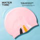 Шапочка для плавания WATERTIME Shuichuan детская силиконовая с цветочным узором, светло-розовая - изображение 9