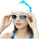 Окуляри для плавання WATERTIME з діоптріями та дзеркальним покриттям, білі - зображення 1