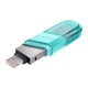 Флеш-накопичувач SanDisk 256 ГБ Lightning USB 3.0 для Apple Phone, зелений, швидкість читання 90 МБ/с, сертифікований Apple MFI, флеш-накопичувач подвійного призначення для iPhone/iPad та комп'ютера - зображення 3