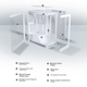 Корпус для настольного компьютера PHANTEKS NV5S белого цвета, без стоек, с панорамным обзором, форм-фактор E-ATX (поддержка водяного охлаждения 360 мм / двойной кабель RGB ARGB / Type-C 3.1 / совместимость с RTX 4080 Super) - изображение 12
