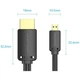 Кабель Vention HDMI M - Micro HDMI M, 1 м, V2.0 4K 60Гц 18Gbps Black (AGIBF) - изображение 2