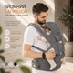 Багатопозиційна сумка-переноска Hip Seat слінг зі знімним сидінням Leshu 3 в 1 BC-318 Grey - зображення 5