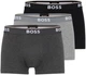 Набір чоловічих трусів боксерів з еластичної бавовни BOSS Power Trunks – M – чорний, сірий, темно-сірий - зображення 1