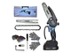 Аккумуляторная цепная пила Boxer BX3307 24V 5Ah с двумя аккумуляторами бесщеточным двигателем шиной 150 мм для обрезки деревьев заготовки дров и садовых работ сине черная - изображение 5