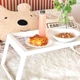 Стол IKEA KLIPSK для завтрака и ноутбука белый складной 56x36 см с пазом для планшета и отверстием для кабеля поднос подставка для кровати и дивана функциональный аксессуар для комфортного отдыха дома эргономичное решение для работы - изображение 7