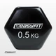Гантель для фитнеса 0.5 кг EasyFit с виниловым покрытием черная 4631541 - изображение 3