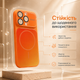 Чехол противоударный Gradient Glass MagSafe для iPhone 15 Pro оранжевый с защитой от пыли и влаги Starry Orange - изображение 6