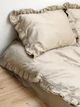 Комплект постільної білизни Cozy з рюшами лате Дитячий 135*200 см, простирадло 80*190*20 см на резинці - изображение 2