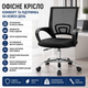 Кресло офисное, с сетчатой спинкой и подлокотниками, регулируемое по высоте, черное (4939) - изображение 3