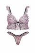 Комплект белья: бюстгальтер с мягкой чашкой и трусики стринг Victoria's Secret 44(M) Черный/Розовый (153113) - изображение 1