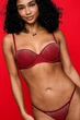 Комплект белья: бюстгальтер push-up и трусики слип Victoria's Secret 80A/M Красный (153107) - изображение 1