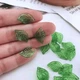 Набор акриловых бусинок листья мелкие 10*10мм Зеленые светлые 150шт камни декоративные для декора (9049) - изображение 2