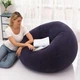 Надувне крісло-пуф Inflatable Sofa / Надувне крісло-мішок 110×110×85 см Темно-синій - зображення 4