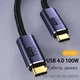 Угловой кабель USB4 Type-C на 20 Гбит/с 100 Вт 8K 60 Гц Stone переходник адаптер (ST-USB4R-1M) - изображение 3