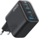 Мережевий зарядний пристрій Anker Zolo Fast Charger 70W, 3xUSB-C, 1xUSB-A - Black - зображення 1