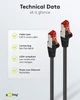 Патч-корд Goobay RJ45 SFTP6 10.0m patch AWG28 LSOH D=6.0mm Cu PoE+ чорний(75.06.8694) - изображение 6