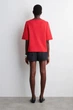 Футболка жіноча COS boat-neck cotton t-shirt 1282529002 M Червоний - изображение 5