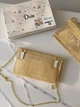 Сумка жіноча Christian Dior Raffia Clutch Pouch бежевий солом'яний клатч рафія (156) - зображення 5