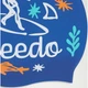 Шапочка для плавания детская Speedo SLOGAN PRT CAP JU/JF/JM сине-оранжево-бирюзово-белая 8-0838616700 - изображение 3