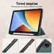 Чехол для планшета Xiaomi Redmi Pad 2 SE 9.7" (2026) BeCover Flexible TPU Matte с креплением для стилуса Dark Green (BC_716152) - изображение 4