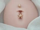 Золотая серьга-пирсинг Морская звезда. 360243 - изображение 2