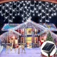 AMill Сонячні Світильники у Формі Бурульки — 162LED Феєричні вогні з 8 режимами для Різдва, - зображення 6