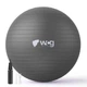 Мяч для фитнеса йоги и пилатеса с системой антиразрыв WCG Balance Pro 75 см Anti-Burst Фитбол для взрослых беременных и тренировок дома и спортзала с насосом и системой Anti-Burst нагрузка до 500 кг Графитовый - изображение 3