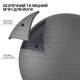 Мяч для фитнеса йоги и пилатеса с системой антиразрыв WCG Balance Pro 75 см Anti-Burst Фитбол для взрослых беременных и тренировок дома и спортзала с насосом и системой Anti-Burst нагрузка до 500 кг Графитовый - изображение 5