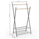 Стійка для одягу Casa Si Garment Rack Bamboo Black (CS92309W04) - зображення 5