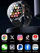 Android Смарт Годинник Телефон 4G LTE SIM карта GPS Wi-Fi H18 8/128Gb Відеодзвінки Месенджери AMOLED дисплей 1.95″ Камера Мікрофон Bluetooth 1880mAh кнопка SOS (Black) - зображення 5