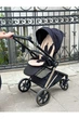 Дитяча універсальна коляска 2в1 Kidwell Velmont / Модульна коляска з люлькою та прогулянковим блоком black/gold - зображення 2
