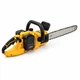 Цепная пила Electric Saw DT 1291 с двумя аккумуляторами 16 дюймов 406 см желтая для сада и заготовки дров мощный автономный инструмент для быстрой распиловки толстых веток и стволов деревьев с эргономичной конструкцией и двумя рукоятками - изображение 2