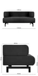 Диван Gianni Stone Grey 152×85×74 см - зображення 3