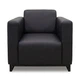 Диван Kansas 90×75×88 см екошкіра Soft Black (металевий каркас) - изображение 2