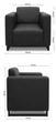 Диван Kansas Soft Grey 90×75×88 см (металевий каркас) - изображение 4