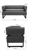 Диван Office Smoke Grey 155×65×75 см - зображення 6