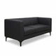 Диван Morgan 200×77×70 см екошкіра Deep Black - зображення 1