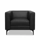 Диван Morgan 90×77×70 см екошкіра Deep Black - зображення 2