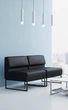 Модульний диван Lounge зі спинкою 154×77×83 см екошкіра Midnight Black - зображення 2