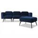 Модульний диван Clarus 247×77×84 см Soft Navy (з пуфом) - изображение 5