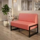 Диван Quadro 140×78×85 см екошкіра Dusty Pink (металевий каркас) - зображення 4