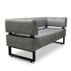 Диван Office Stone Grey 155×65×75 см - зображення 1