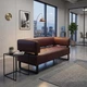 Диван Office 155×65×75 см екошкіра Soft Brown - зображення 1