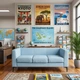 Диван Morgan 200×77×70 см екошкіра Light Blue - зображення 1