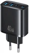 Ładowarka sieciowa do Usams US-CC330 T70 2xUSB-A + 2xUSB-C 40W GaN Fast Charger Black (CC330TC01) - obraz 1