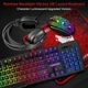 Ігровий комплект Gaming Combo 4-in-1 T-Wolf TF-400 чорний • Геймерський набір клавіатура, миша, навушники та килимок для ПК 57964 - зображення 3
