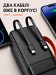 Повербанк 50000 mah 22.5W Qinetiq RQ-50 з LED дисплеєм і швидкою зарядкою PD/QC 3 порта кабель Type-C в комплекте powerbank 50 000 павербанк для телефона apple айфона iphone самсунг samsung роутера універсальний павербанк з ліхтариком + кабель gray - зображення 11