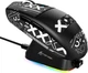Ігрова бездротова миша Attack Shark G3 Pro Black з RGB зарядною станцією Bluetooth/USB 2.4GHz/Type-C, оптична (сенсор PixArt PAW3311), 800 - 25 000 dpi, 400 IPS, 40G, 6 кнопок, акумулятор 500 mAh, 59 г., чорна - зображення 1