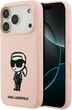 Etui Karl Lagerfeld Silicone Karl Sketch & Logo MagSafe do Apple iPhone 17 Pro Pink (3666339498436) - obraz 1